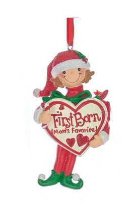 Mom's Favorite Child Ornament - Girl - First Born