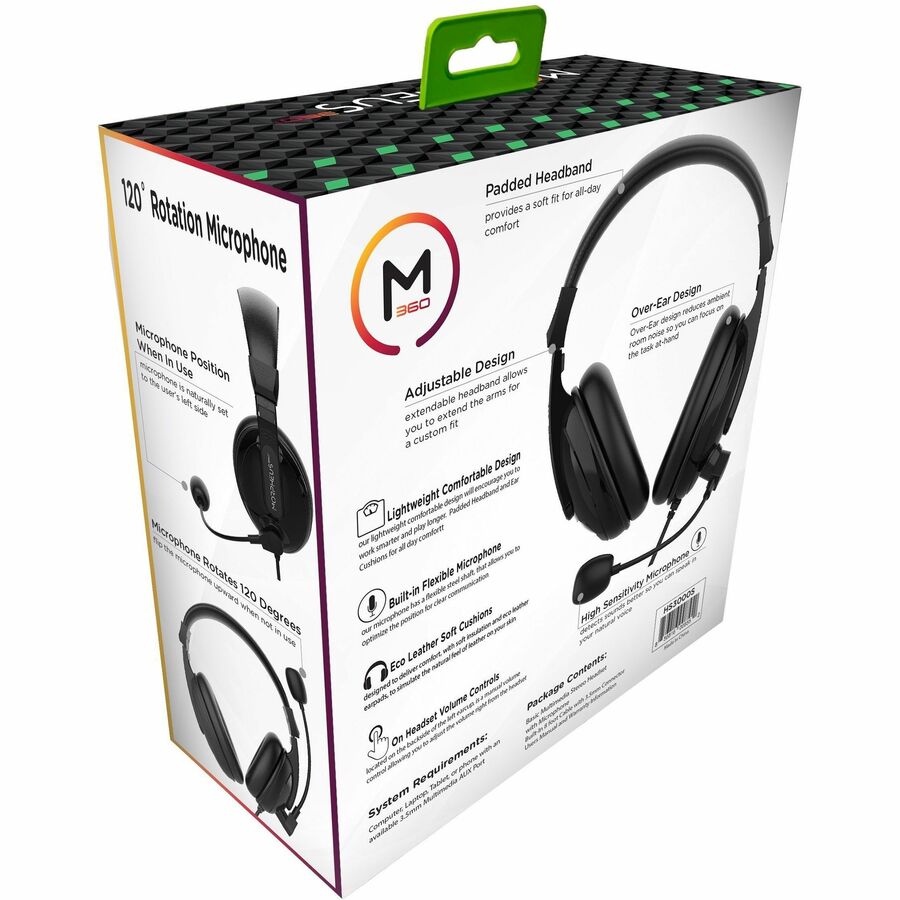 Morpheus 360 Basic Multimedia Stereo Headset - Adjustable Microphone - Lightweight