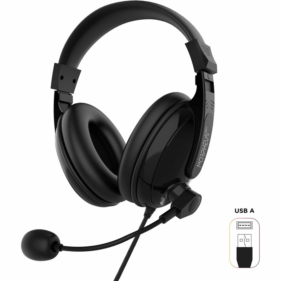Morpheus 360 Deluxe Multimedia Stereo USB Headset - Adjustable Microphone - Lightweight