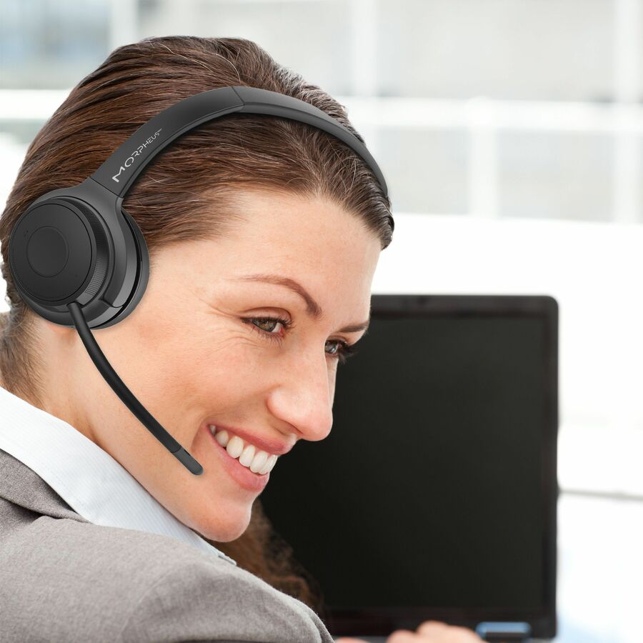 Morpheus 360 Wireless Mono Headset with Detachable Boom Microphone - Mono - Wireless -