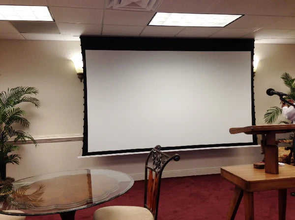 Motorized Projector Screen - Elite Screens ETB120HW3-E8 120" In-Ceiling Electric | TecISoft