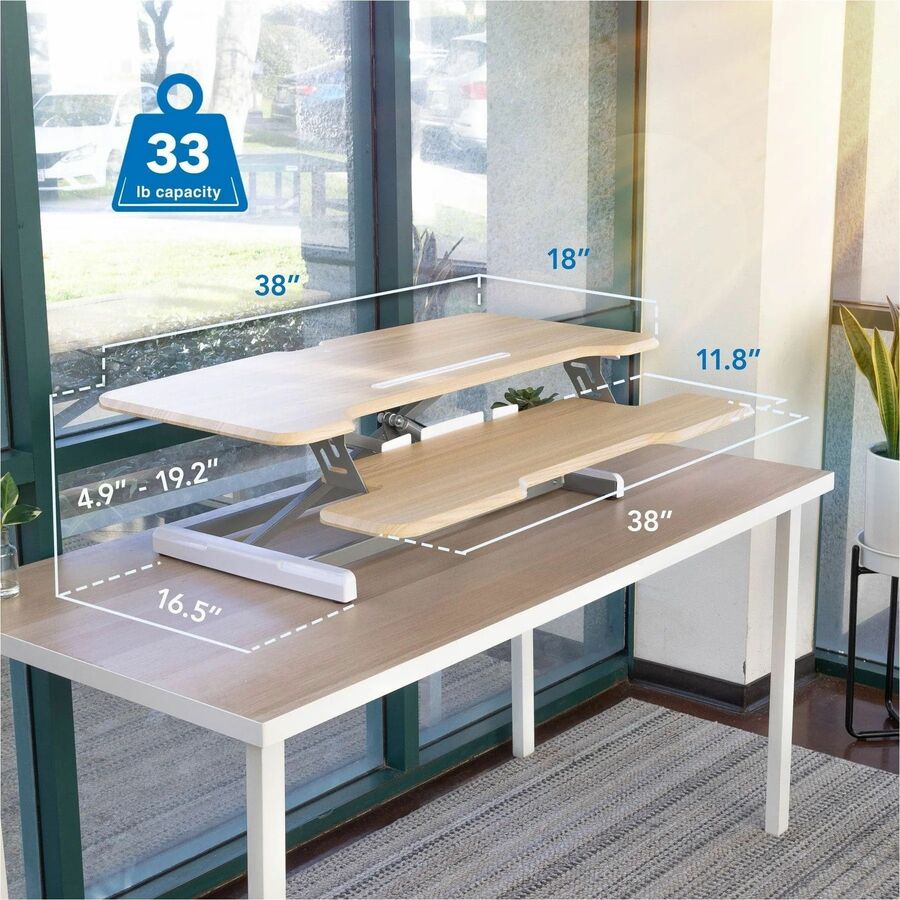 Mount-It! Standing Desk Converter with 38" Desktop