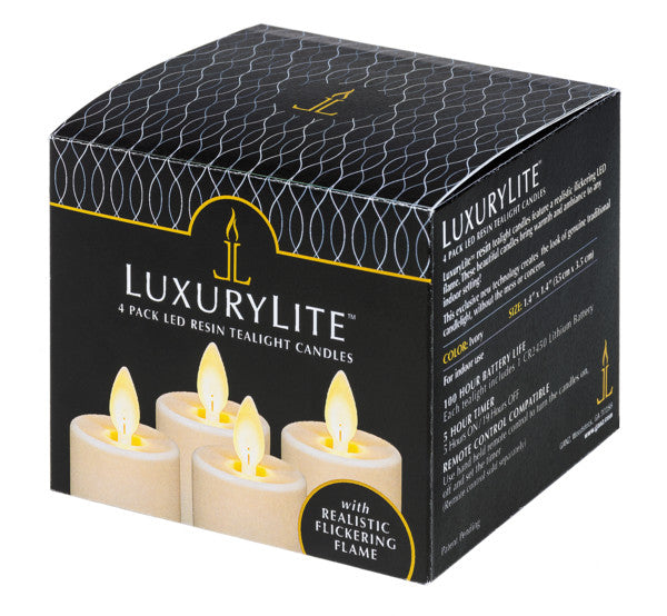Moving Flame Tealights - 4 Piece Set