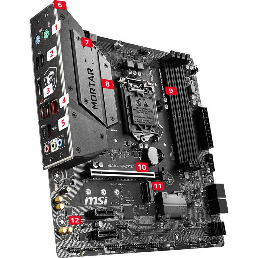 Msi Mag B365M Mortar Lga 1151 Intel B365 Sata 6Gb/S Micro Atx Intel Motherboard