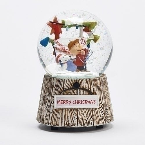 Musical 5 inch Charlie Brown Glitterdome
