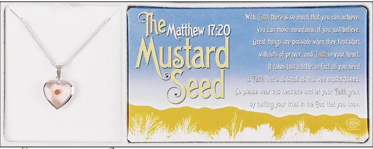 Mustard Seed Heart Necklace