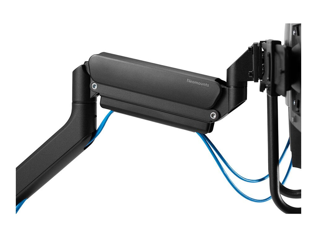 Neomounts DS75-450BL2 - Mounting kit (articulating arm, grommet clamp, topfix clamp) - full-motion - for 2 LCD displays