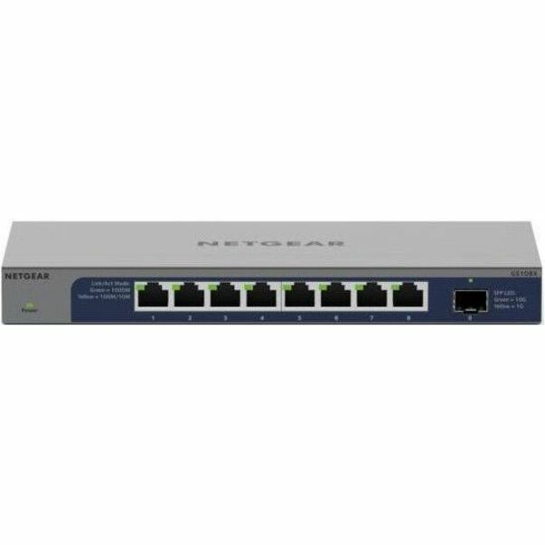 Netgear 8-port Gigabit Switch with 10 Gigabit SFP+ Uplink - 8 Ports - Gigabit Ethernet 10