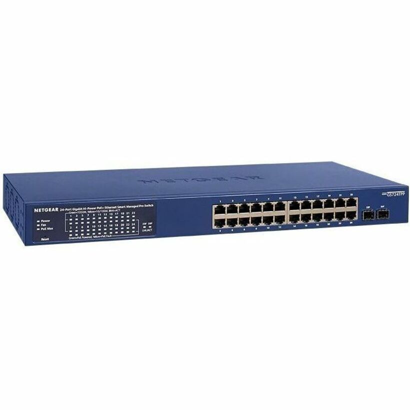 Netgear Smart GS724TPP Ethernet Switch - 24 Ports - Manageable - Gigabit Ethernet - 10/100