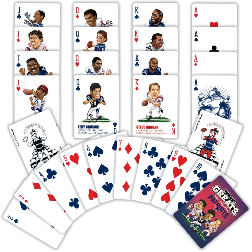 New England Patriots All-Time Greats Playing Cards