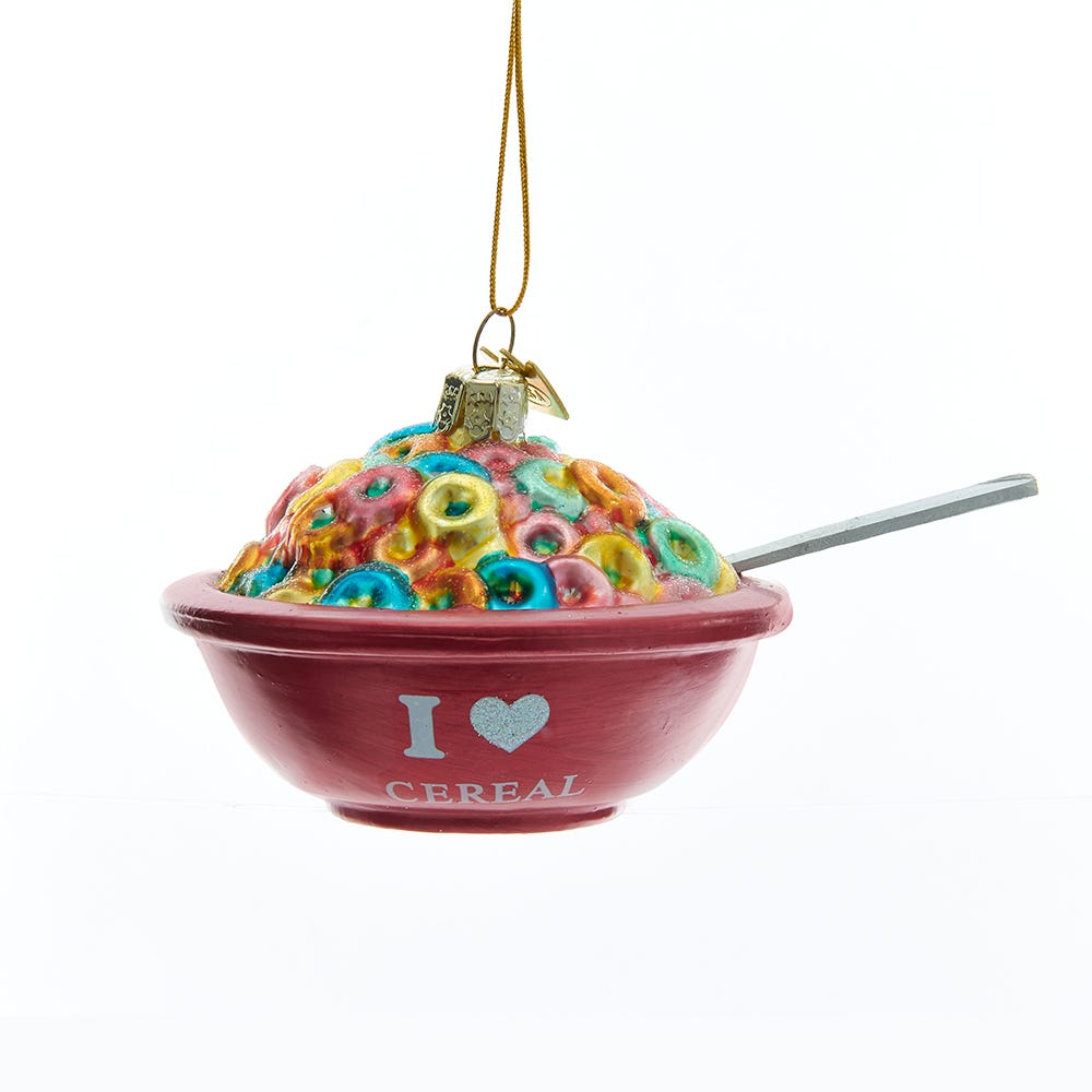 Noble Gems Glass Cereal Bowl Ornament