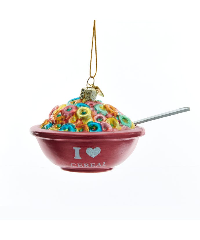 Noble Gems Glass Cereal Bowl Ornament