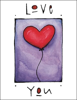 Notion Card - Heart Balloon Love Card
