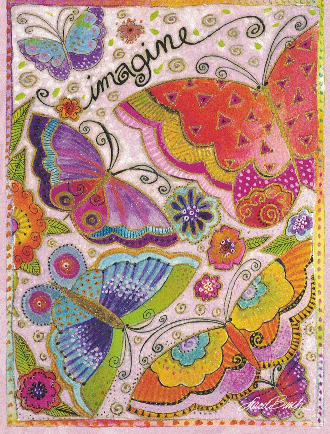 Notions Card - Blank - Butterflies