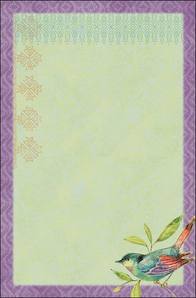 Notions Card - Blank - Colorful Bird