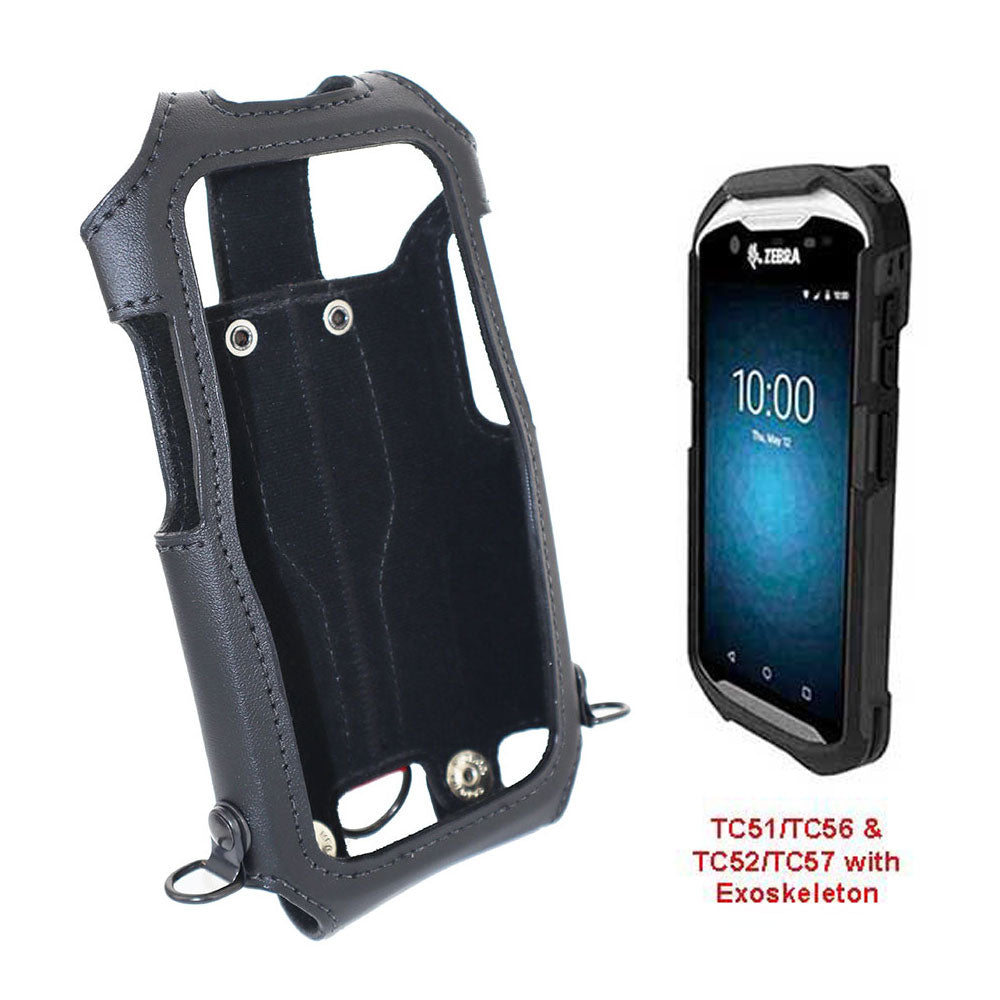 OP Case with Hand Strap and 3 D-Rings for Zebra TC51/TC56 or TC52/TC57 with Exoskeleton