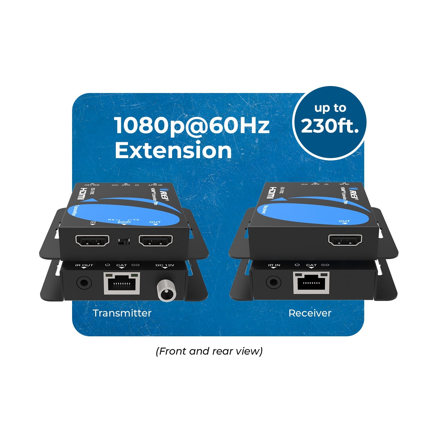 OREI 4K@30Hz 4:2:0 HDMI Extender Over Cat6/7 Ethernet LAN Cable – Up to 170 ft (51m) – IR Signal (EX-170C)