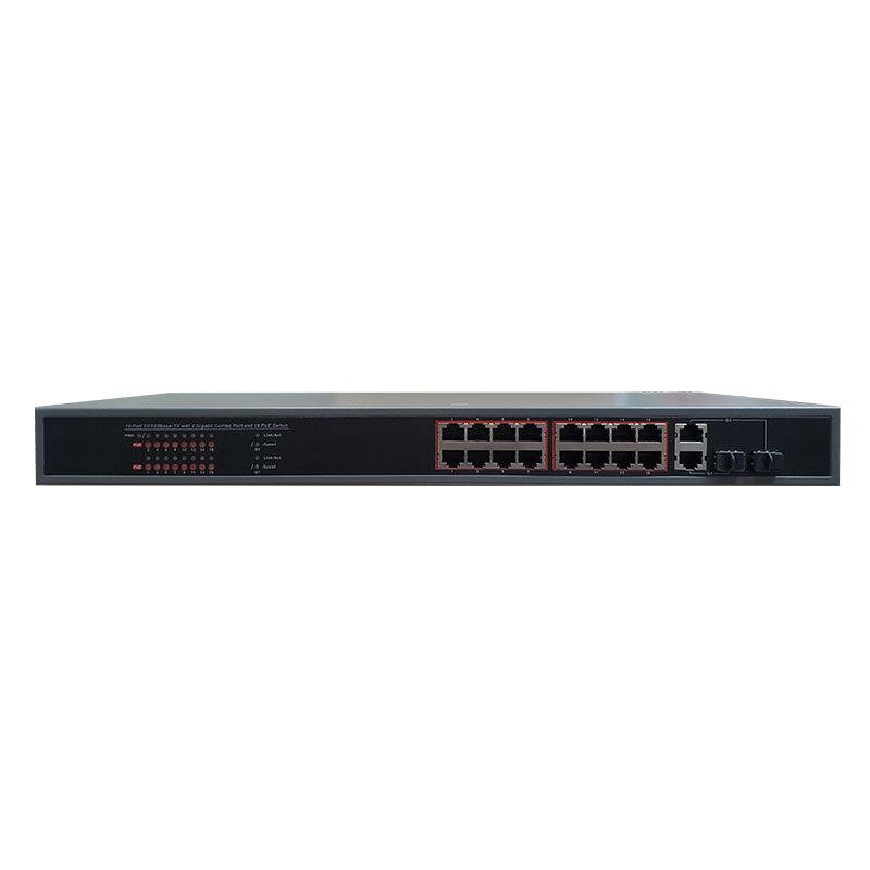 Ovpoe16-250- 16 Port Poe + 2 Gigabit Switch 10/100/1000 Base-Tx Ovpoe16-250