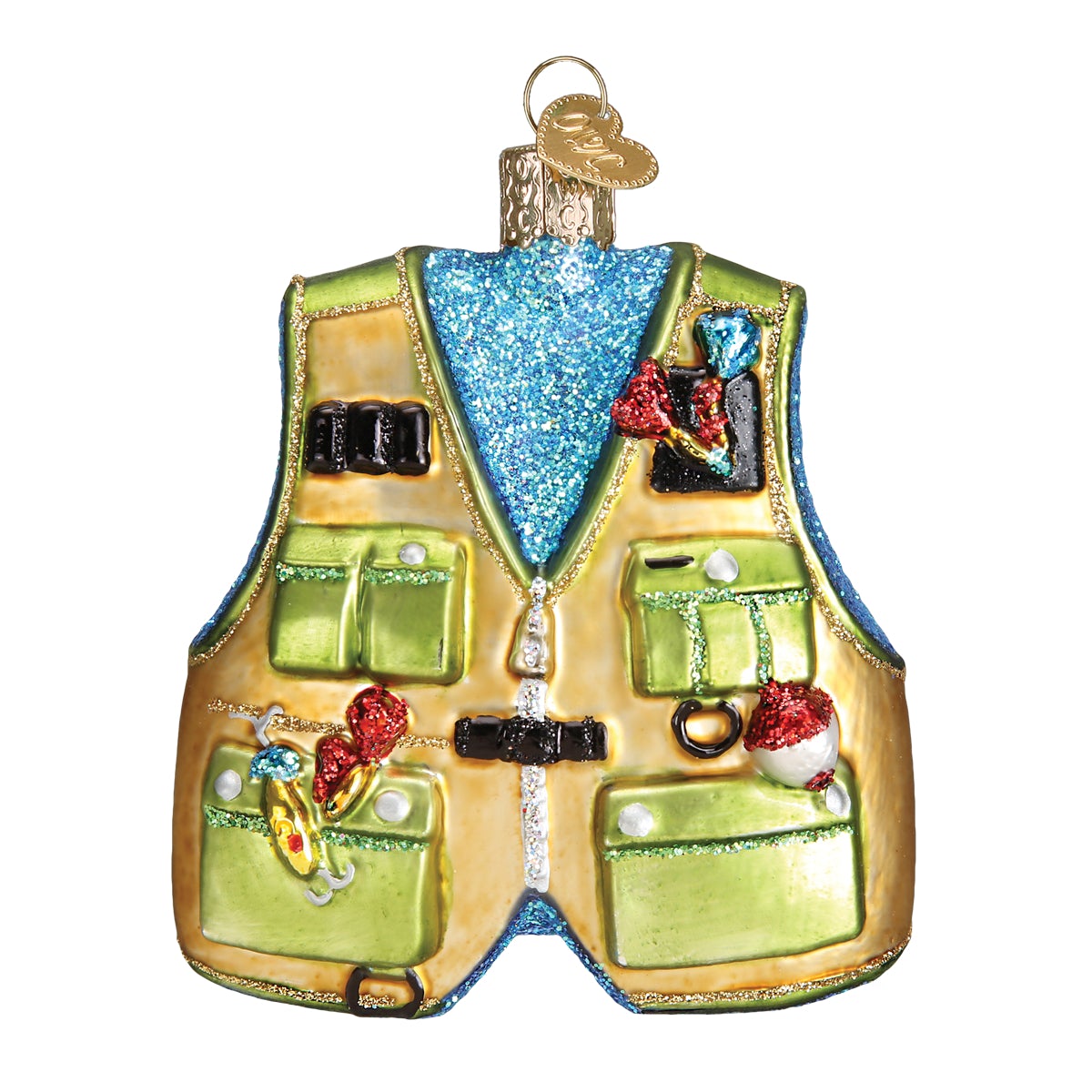 Old World Christmas Fishing Vest Ornament