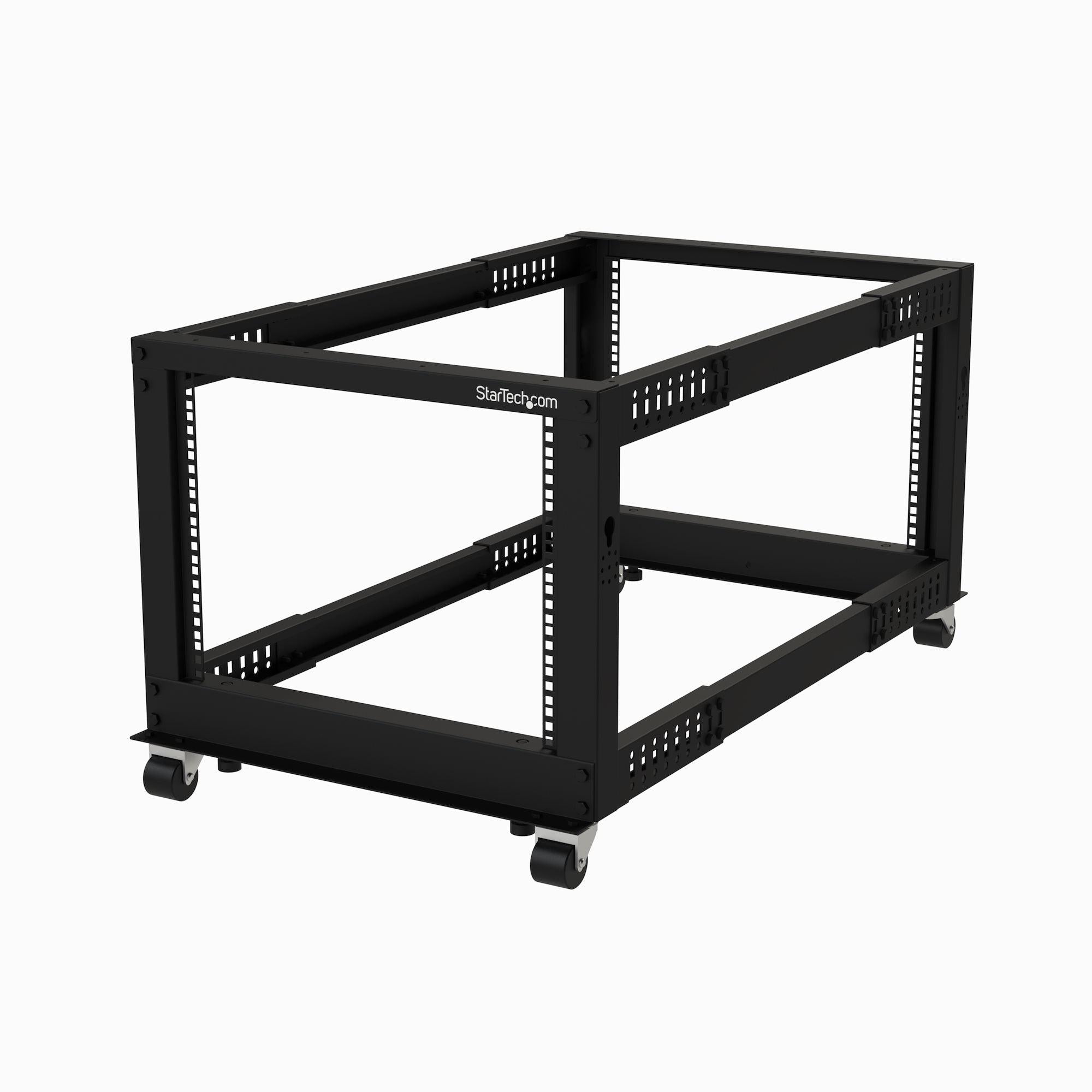 Open Frame Rack - 8U 4-Post Mobile Server Rack | StarTech.com 4POSTRACK8U