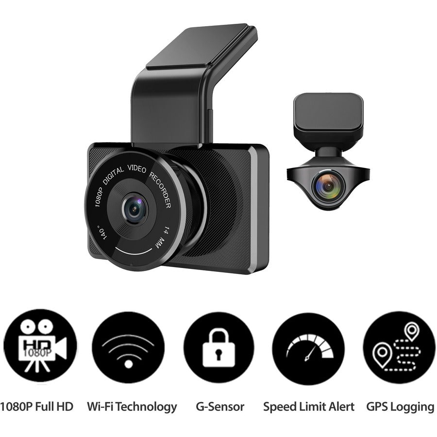 Orbit 950 1080P+1080P Dashcam,W/16Gb Wifi Gps G-Sensor Adas