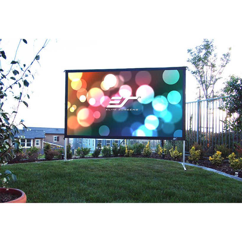 Outdoor Projection Screen 90" 16:9 - Folding-Frame Screen WraithVeil Rear | Tecisoft OMS90HR3