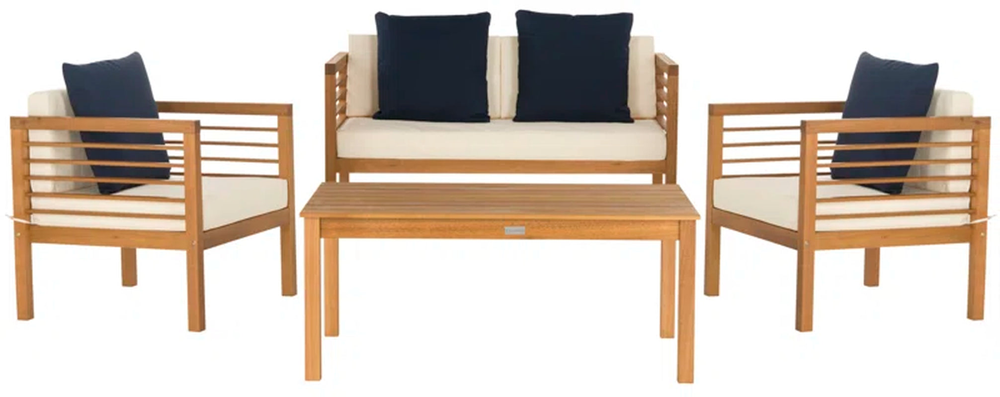 Outdoor Weatherproof 4 Piece Patio Sofa Set With Cushions