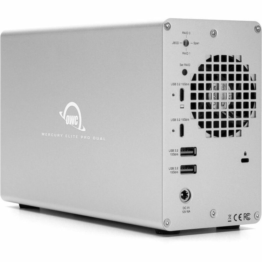 Owc Mercury Elite Pro Dual Hdd/Ssd Enclosure Silver 2.5/3.5" Owcmedch7T00