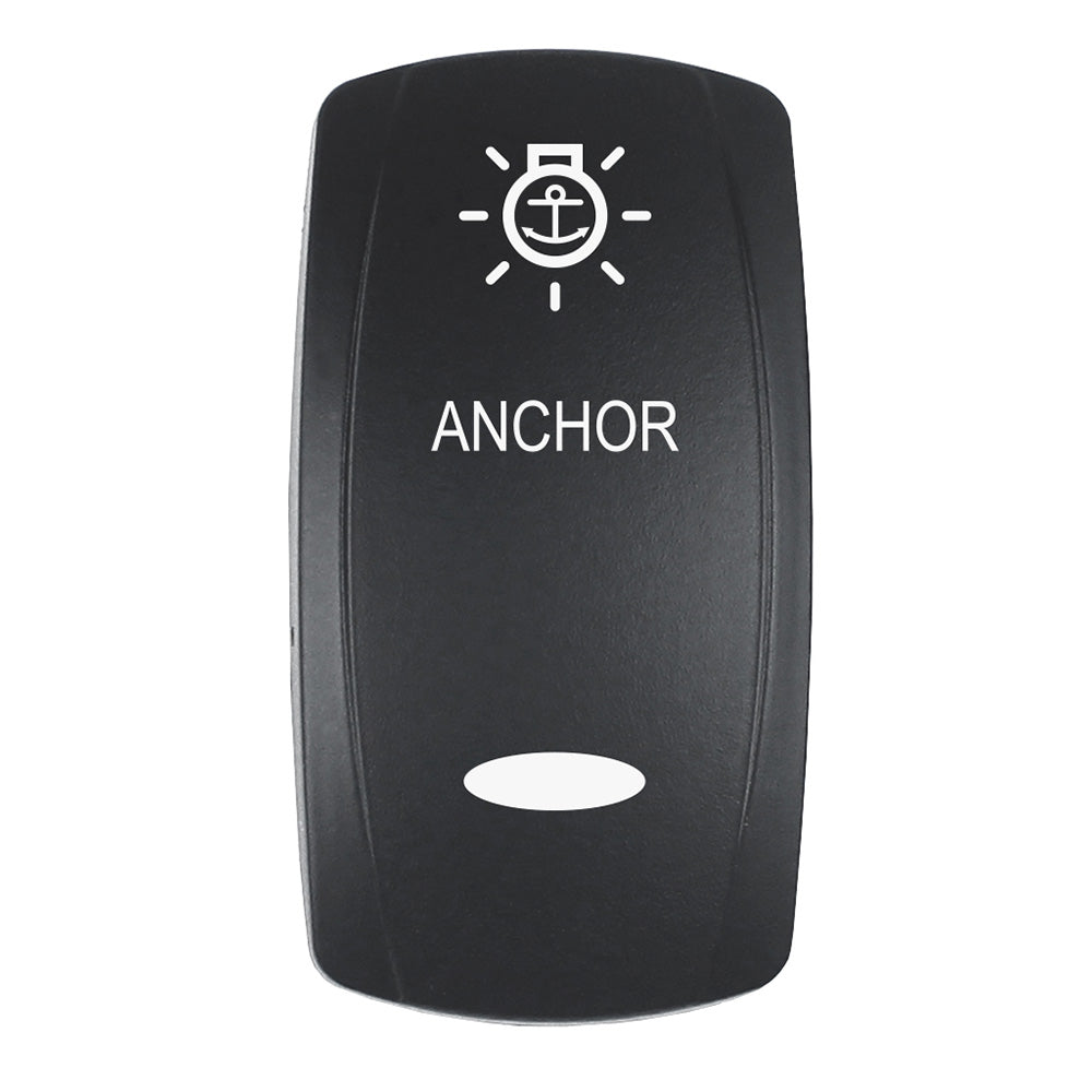 Pacer Actuator - 'ANCHOR' f/V Series Contura Switches - Black - Laser Etched (Top/Bottom