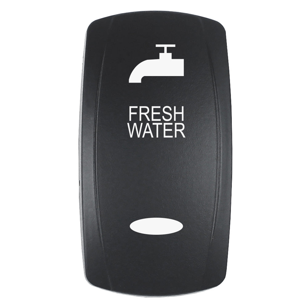 Pacer Actuator - 'FRESH WATER' f/V Series Contura Switches - Black - Laser Etched