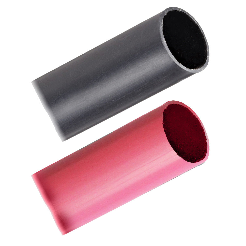 Pacer Battery Cable Heavy Wall Heat Shrink Tubing - 1" x 3" - Black/Red (2-Pieces Combo