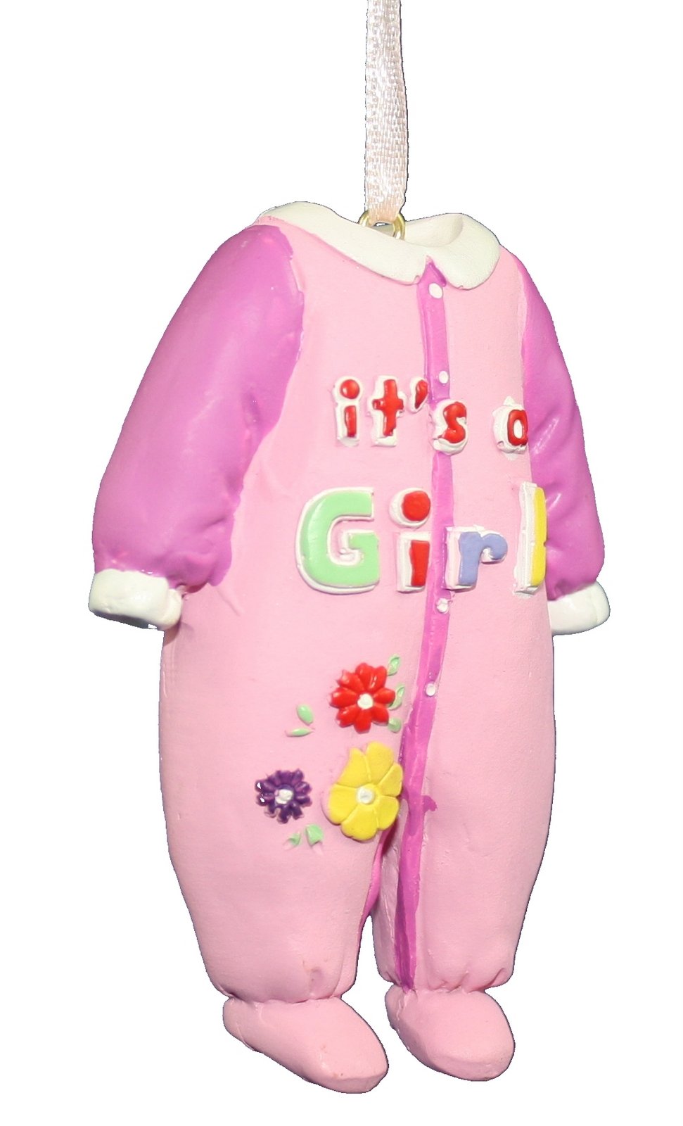 Painted Baby Pajamas Ornament - Pink