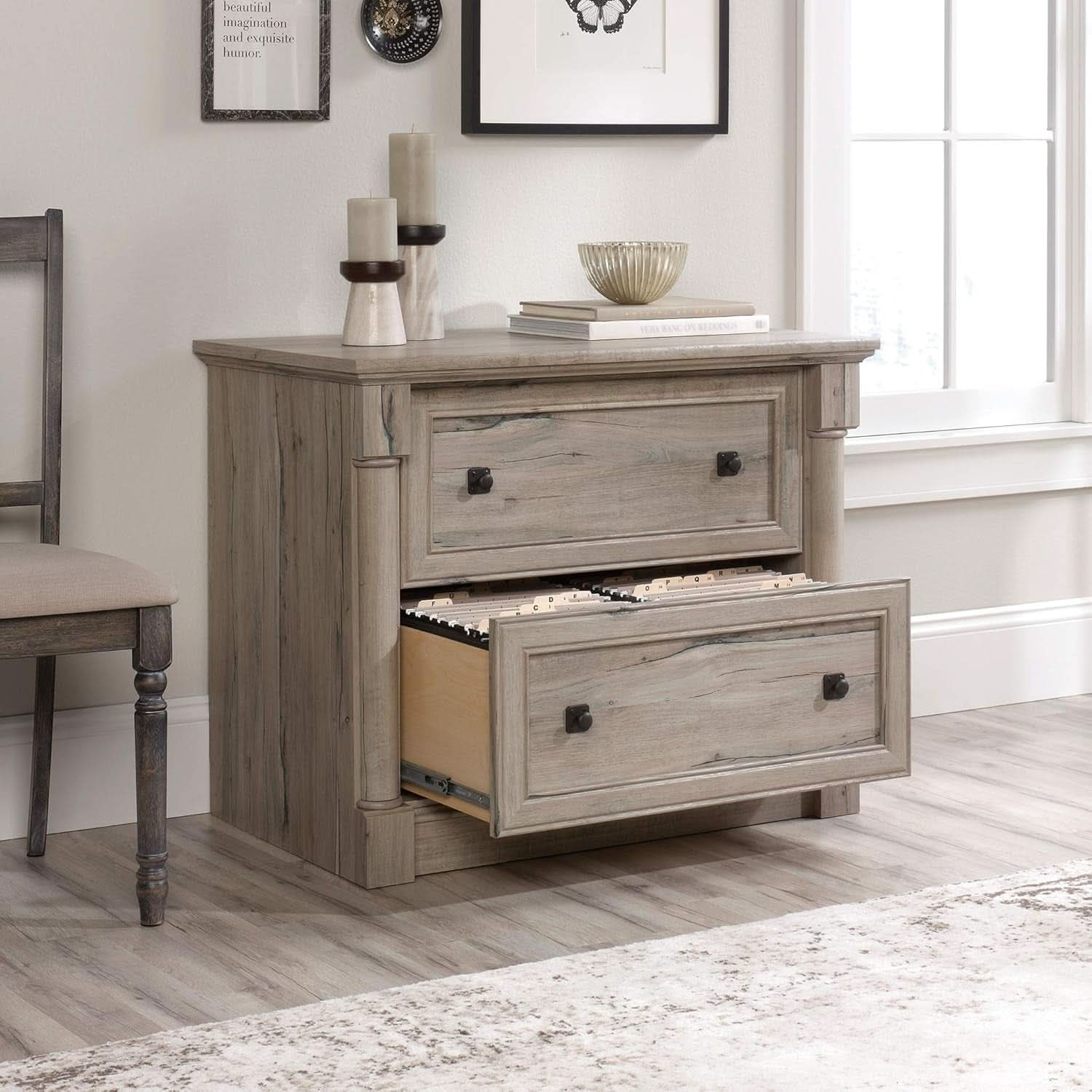 Palladia 2 Drawer File Cabinet Split Oak Finish Home Office