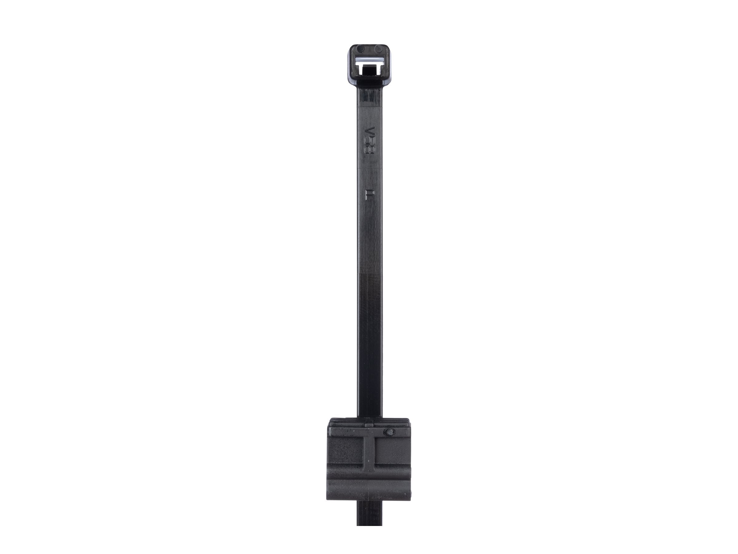 Panduit - Cable tie - with edge clip - outdoor - 62 ft - black CMSA24-2S-C300