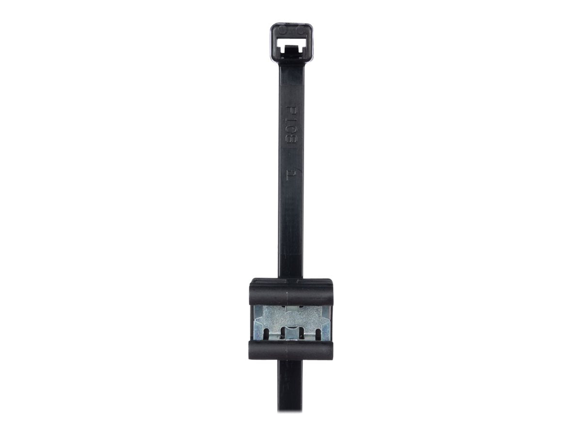 Panduit - Cable tie - with edge clip - outdoor - 7.4 in - black CMEA24-2S-D300