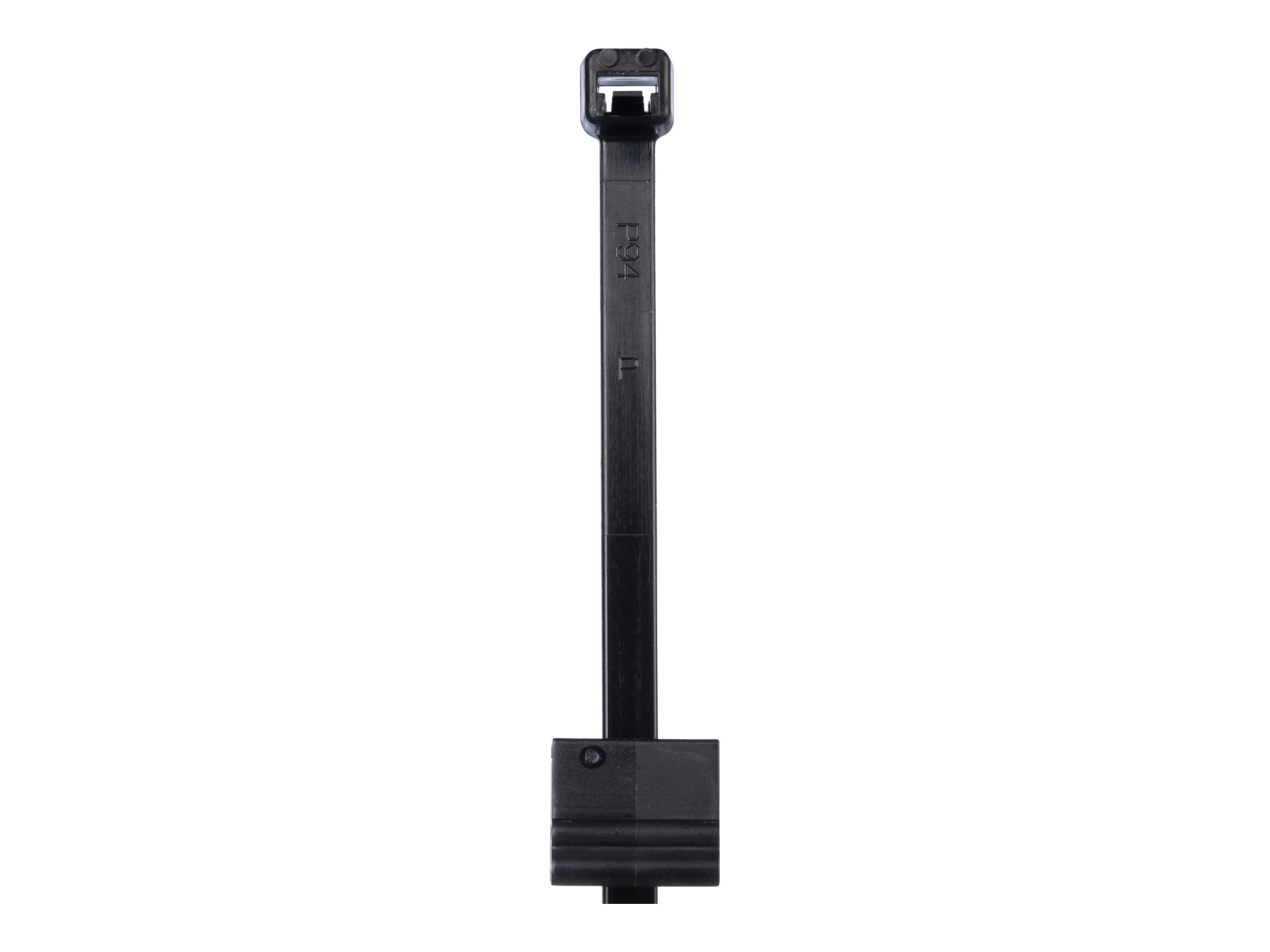 Panduit - Cable tie - with edge clip - outdoor - 7.4 in - black CMSA12-2S-D300