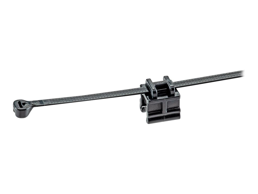 Panduit - Cable tie - with edge clip - outdoor - 8 in - black CMEB24-B2S-D300