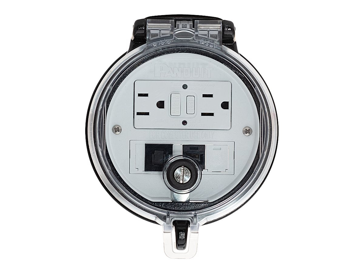 Panduit - Faceplate - CAT 6 - RJ-45, power GFCI DAP4BC-G3-6