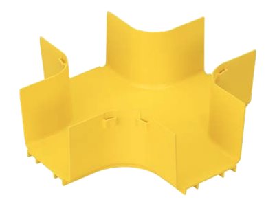 Panduit FiberRunner - Cable raceway cross fitting - yellow FRFWC4X4LYL