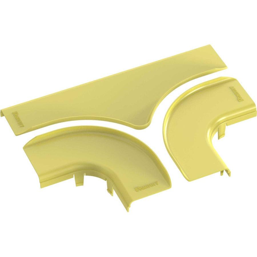 Panduit FiberRunner® Split Cover, Horizontal Tee, 6x4, Yellow
