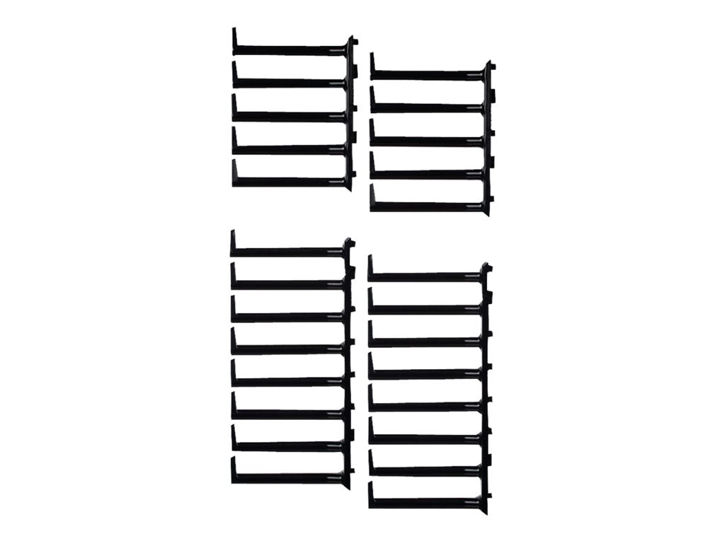 Panduit FlexFusion - Rack cable management finger kit - black XG-FML51B