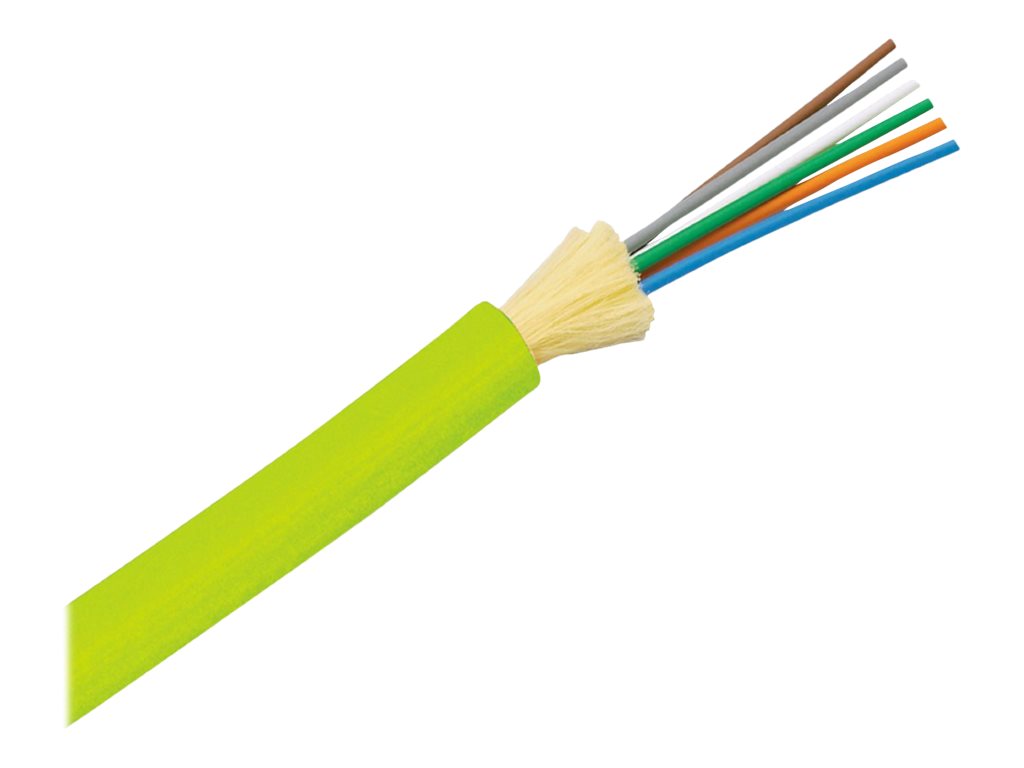 Panduit Opti-Core - Bulk cable - 0.2 in - fiber optic - 50 / 125 micron - OM5 - OFNP - indoor, plenum - lime green FODPW12Y