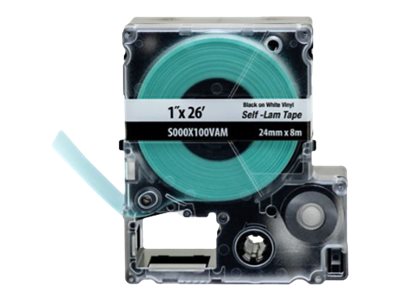 Panduit PXE - Translucent vinyl - acrylic adhesive - 4.25 mil - clear, black on white - Roll (0.94 in x 26.2 ft) 1 cassette(s) S000X100VAM