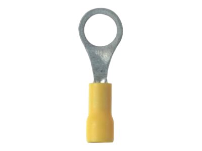 Panduit Pan-Term - Cable ring terminal - loose piece - yellow (pack of 100) PV22-4R-CYY