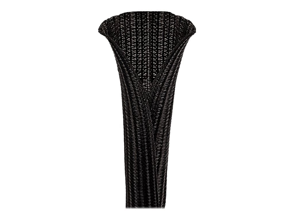 Panduit Pan-Wrap - Cable braided expandable sleeving - 75 ft - black SE125PS-LQR0