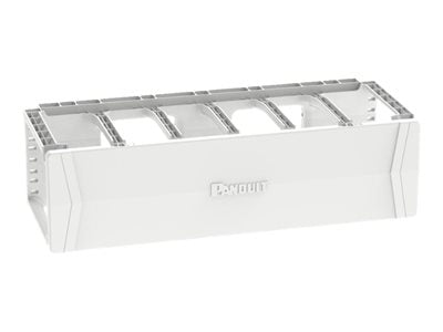 Panduit PatchRunner 2 Single Sided Manager - Rack cable management panel (horizontal) - flush mountable - white - 3U - 19",Panduit PR2HF3WH