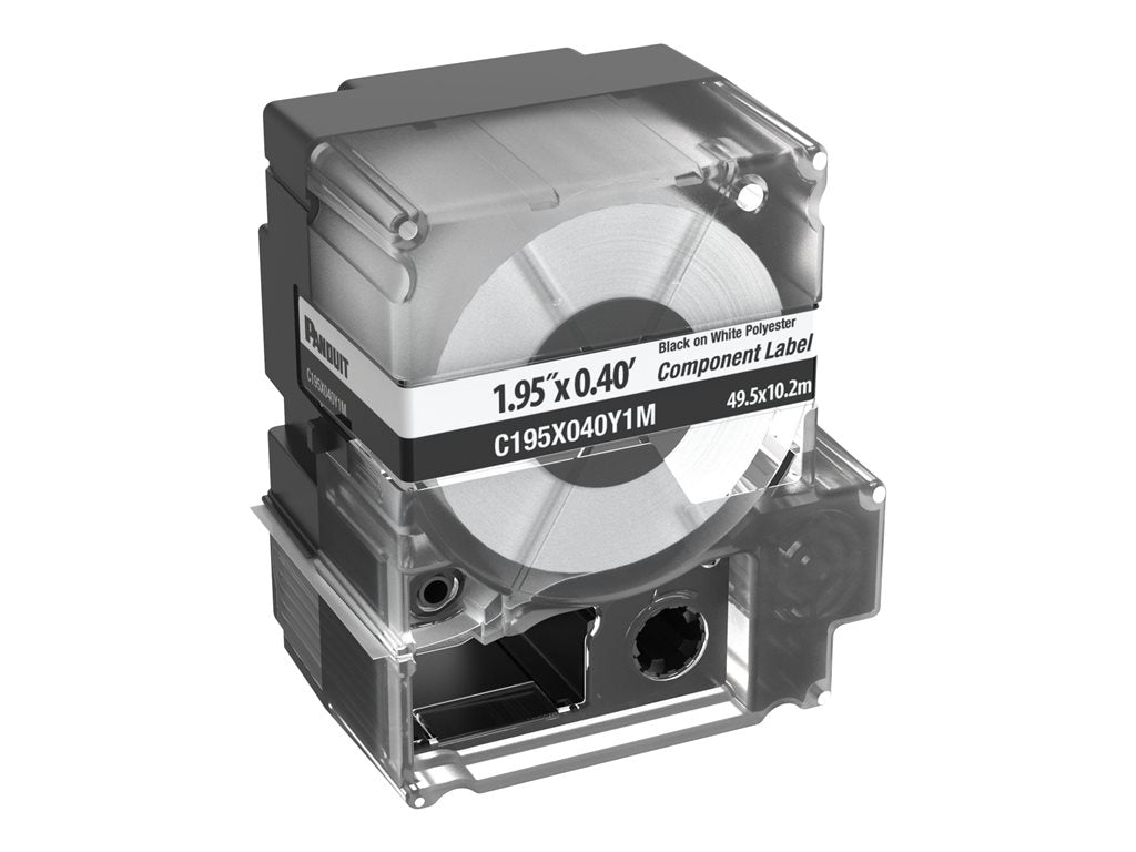 Panduit - Polyester - non-adhesive - 4 mil - white - 1.949 in x 0.402 in 125 label(s) (1 roll(s) x 125) component labels C195X040Y1M