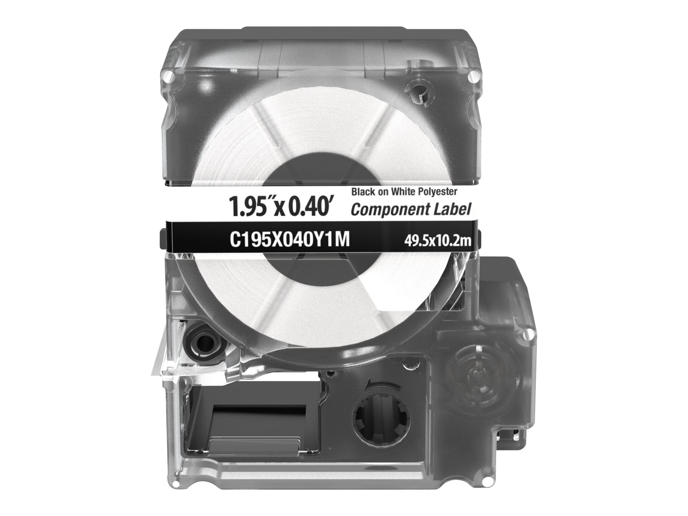 Panduit - Polyester - non-adhesive - 4 mil - white - 1.949 in x 0.402 in 125 label(s) (1 roll(s) x 125) component labels C195X040Y1M