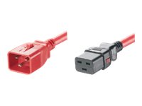 Panduit SmartZone G5 - Power cable - IEC 60320 C20 locking to IEC 60320 C19 locking - AC 250 V - 16 A - 10 ft - red LPCB05-X