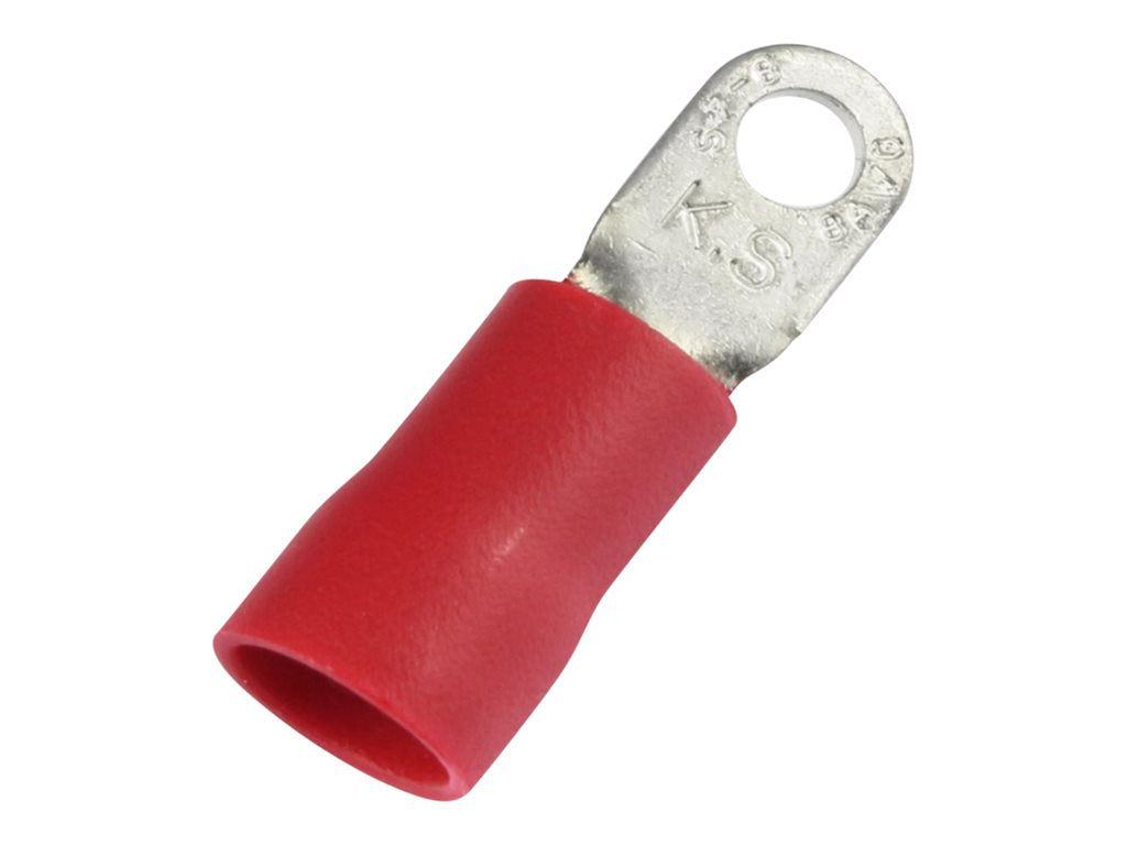 Panduit StrongHold - Cable ring terminal - red (pack of 25) EV8-8R-Q